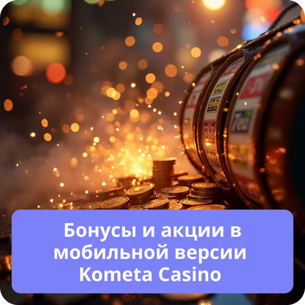 Бонусы и акции в мобильной версии Kometa Casino